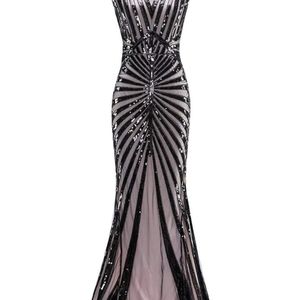 Retro stage full length 1920s dress